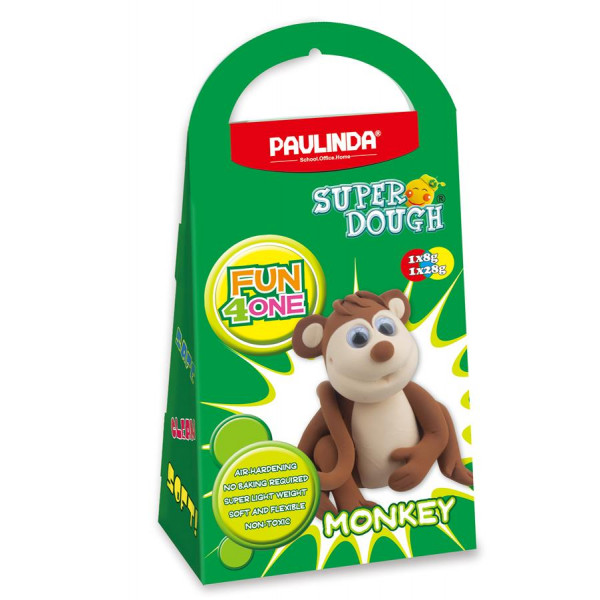 

PAULINDA Маса для ліплення Super Dough Fun4one Мавпа (рухливі очі, Маса для ліплення Super Dough Fun4one Мавпа (рухливі очі)