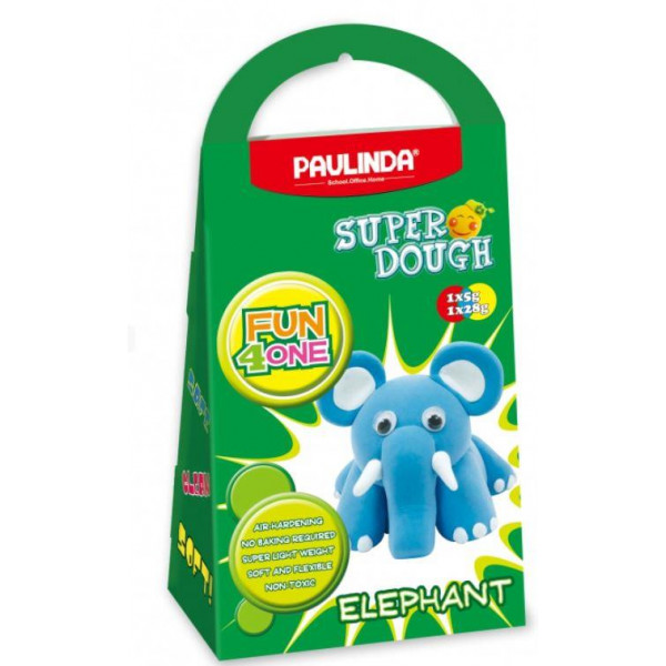 

PAULINDA Маса для ліплення Super Dough Fun4one Слоник (рухливі очі, Маса для ліплення Super Dough Fun4one Слоник (рухливі очі)