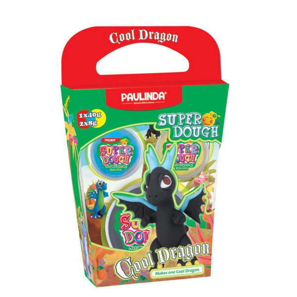 

PAULINDA Маса для ліплення Super Dough Cool Dragon Дракон (чорний, Маса для ліплення Super Dough Cool Dragon Дракон (чорний)