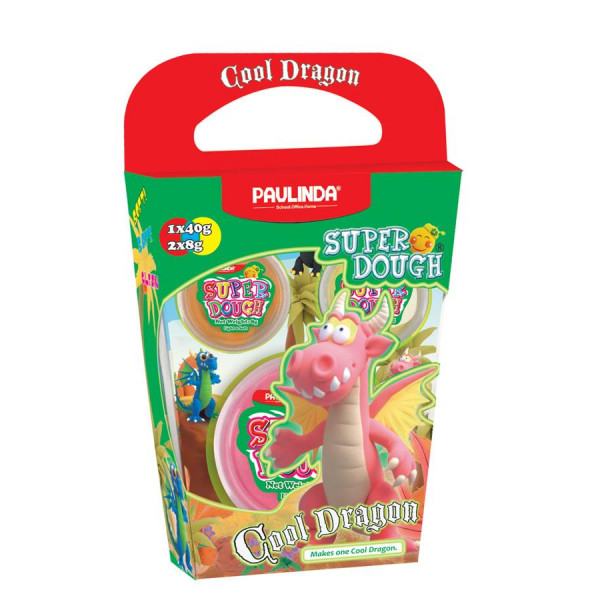 

PAULINDA Маса для ліплення Super Dough Cool Dragon Дракон (рожевий, Маса для ліплення Super Dough Cool Dragon Дракон (рожевий)