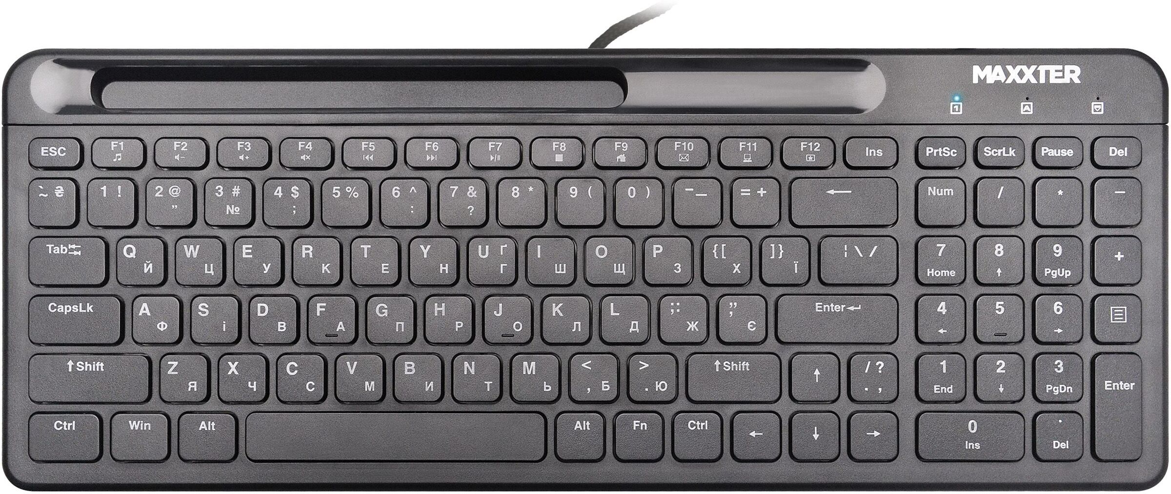Клавіатура Maxxter KB-01B-UA Black (ENG/UKR)