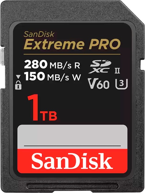 Карта памяті SanDisk 1 TB SDXC Extreme Pro UHS-II U3 V60 Class 10 (SDSDXEP-1T00-GN4IN)