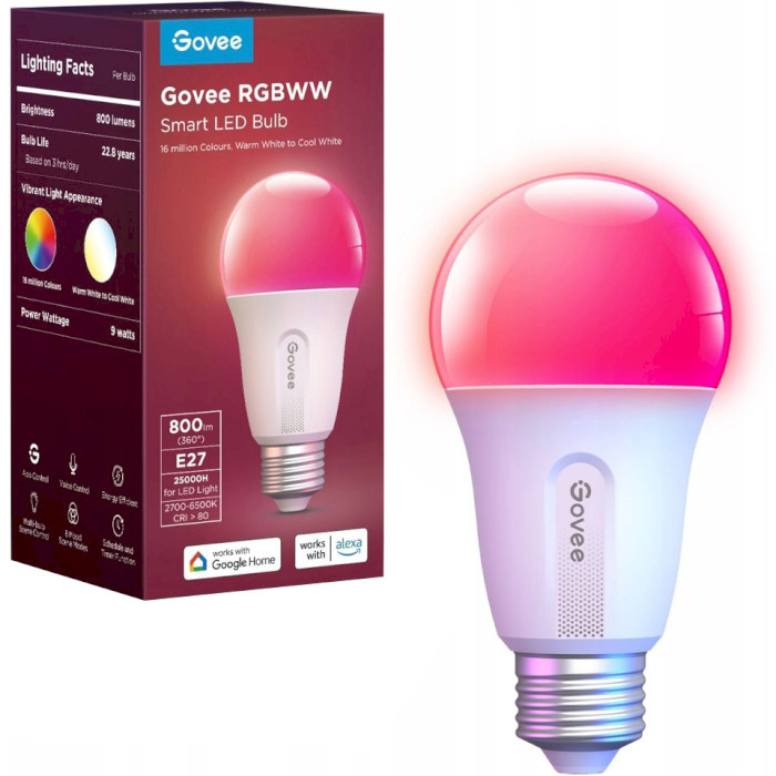 Світлодіодна лампа Govee H6004 RGB White WI-FI/Bluetooth