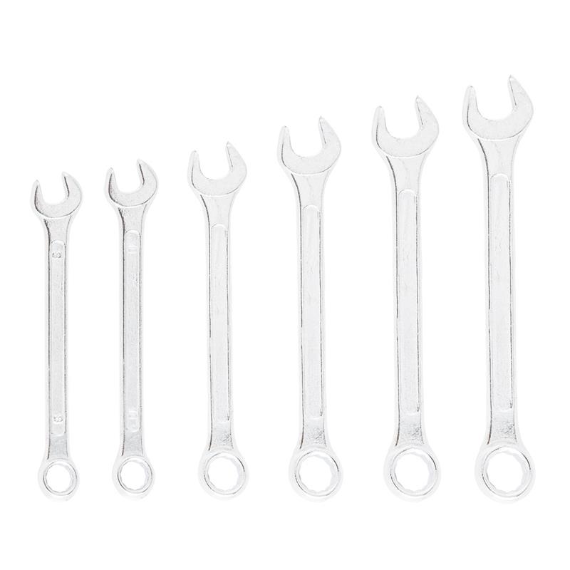 Набір комбінованих ключів Top Tools 35D355 Silver (8-17 мм 6 шт)