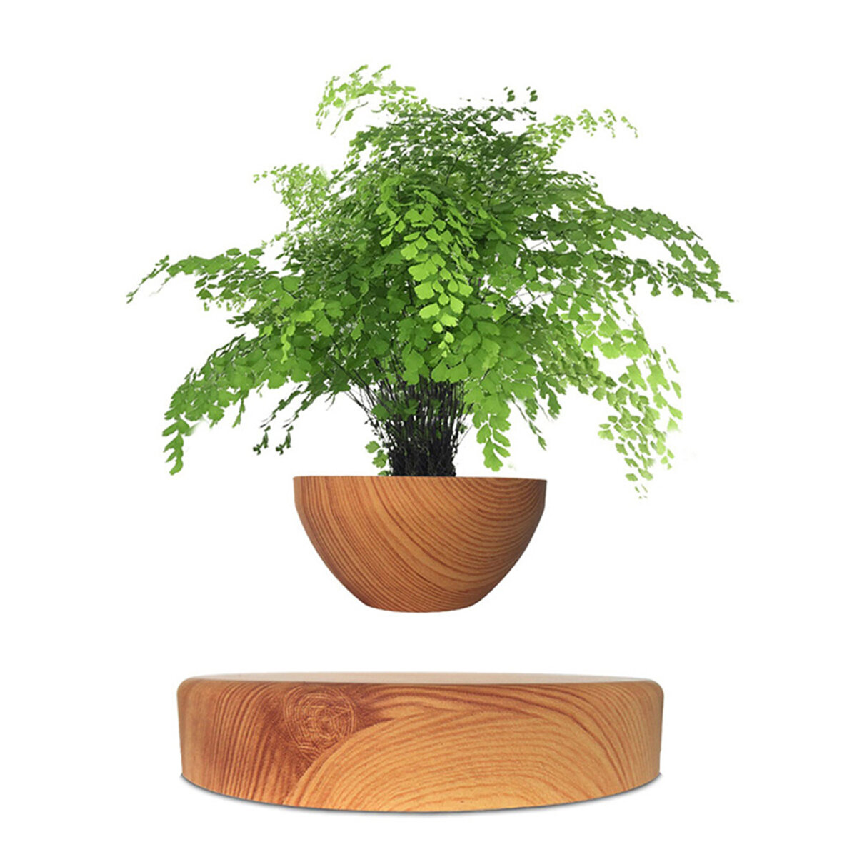 Магнітний левітаційний горщик для рослин HCNT Magnetic Levitating Pot M10-PS Wood Grain HCNT - купити в Україні