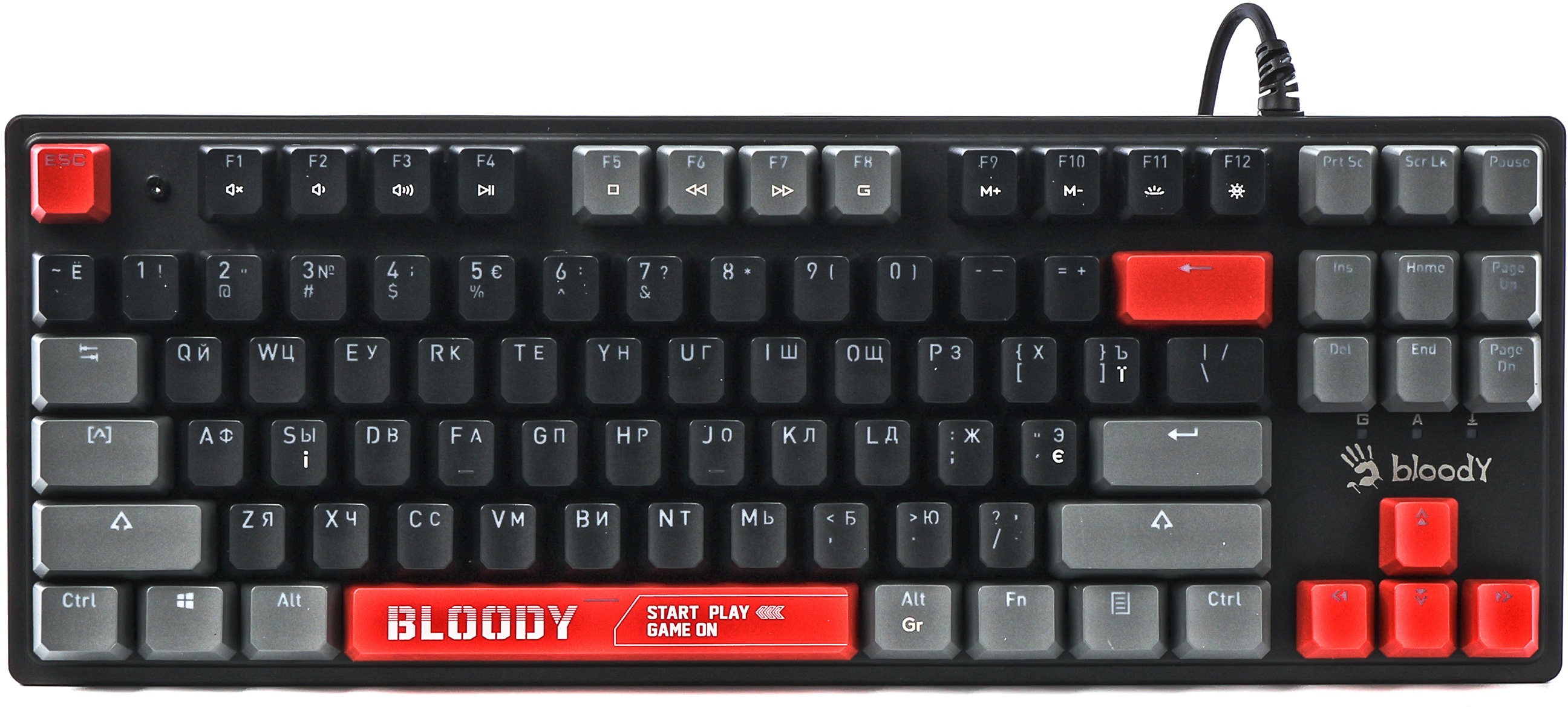 Клавіатура Bloody S310N (Energy Red) Black (ENG/UKR/RUS)