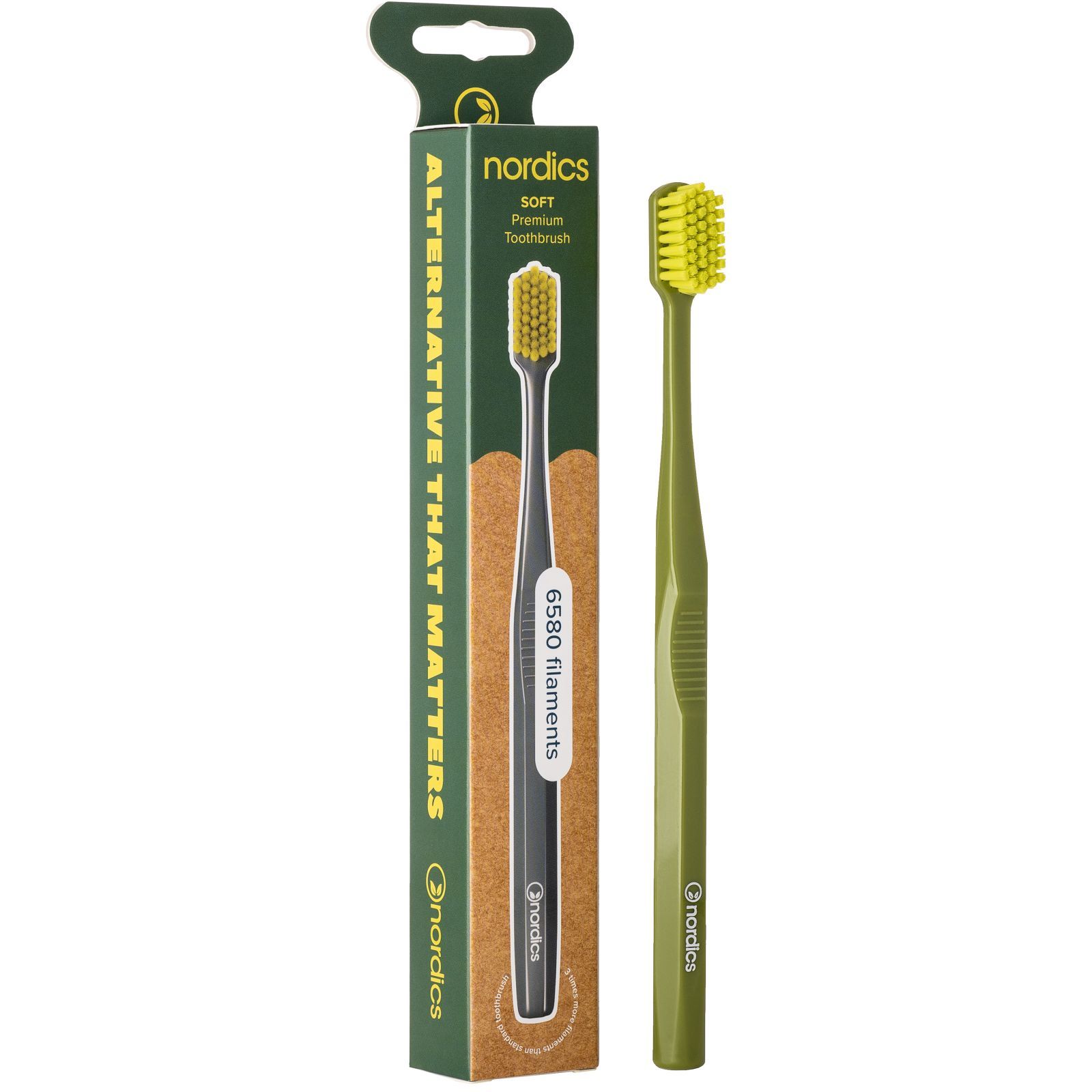 Зубна щітка Nordics 6580 Premium Dark Green (3800501908211) Nordics - купити в Україні
