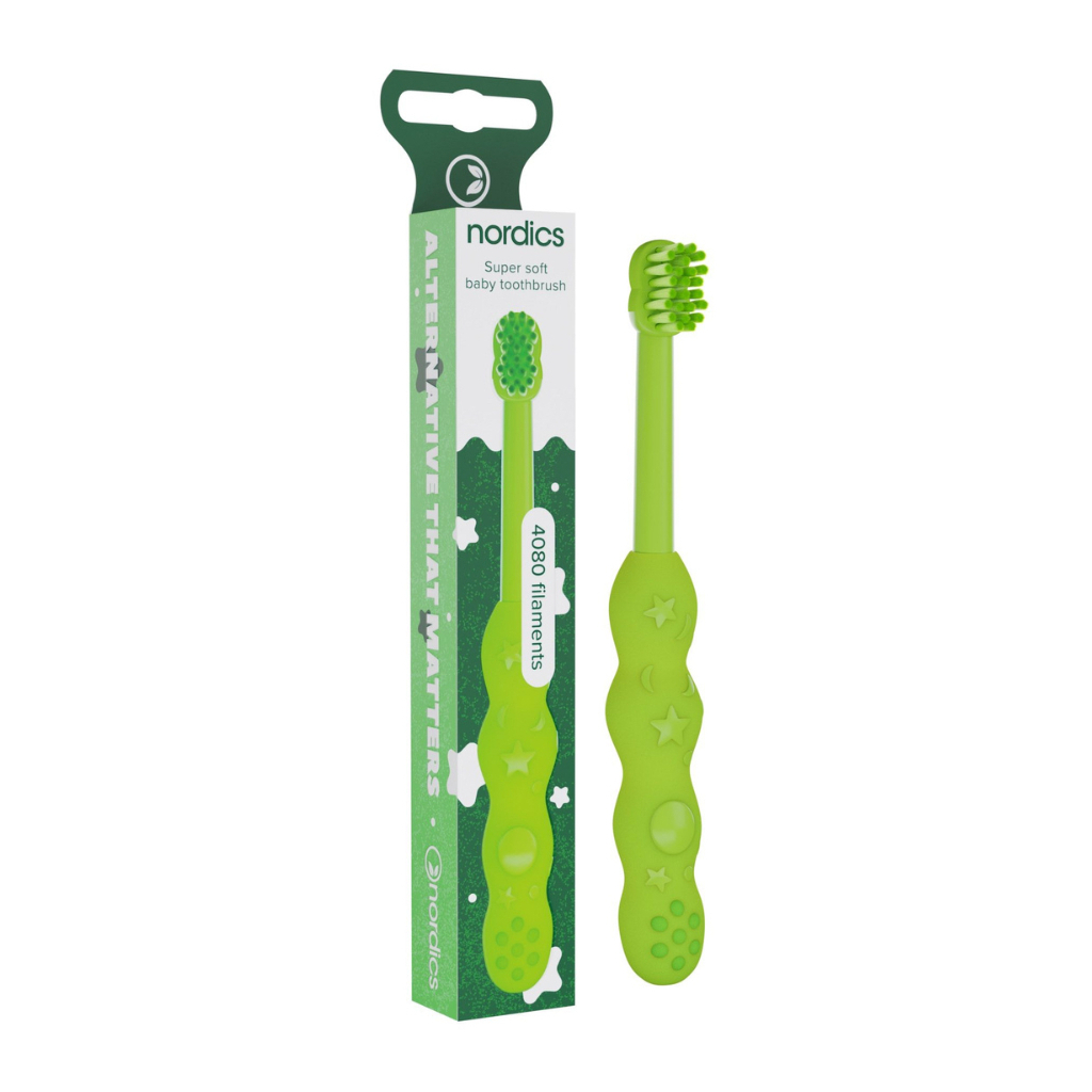 Зубна щітка Nordics Baby 4080 Soft Green (3800501908235) Nordics - купити в Україні
