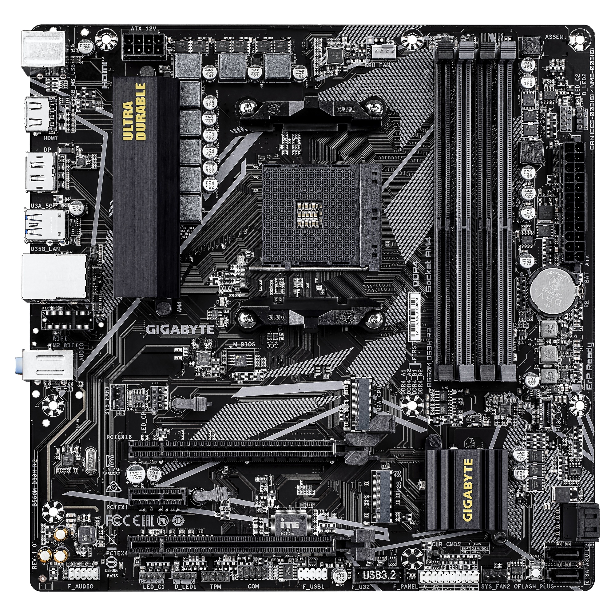 Материнська плата Gigabyte B550M DS3H R2