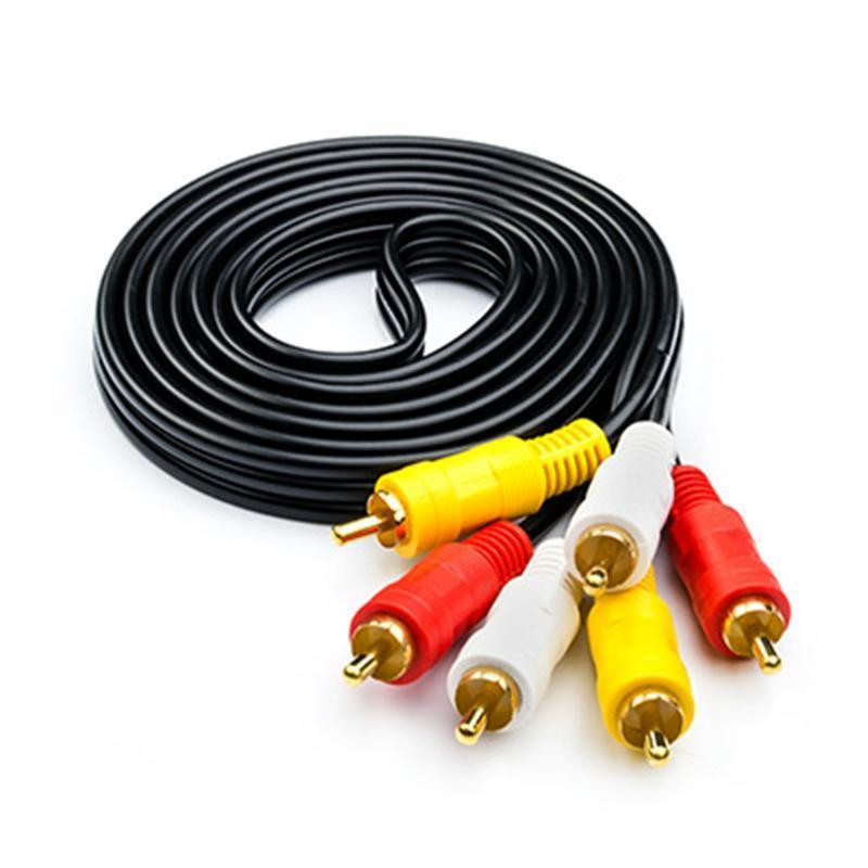 Відео-кабель Atcom 13275 3xRCA(тато)3xRCA(тато), 7,5m Black