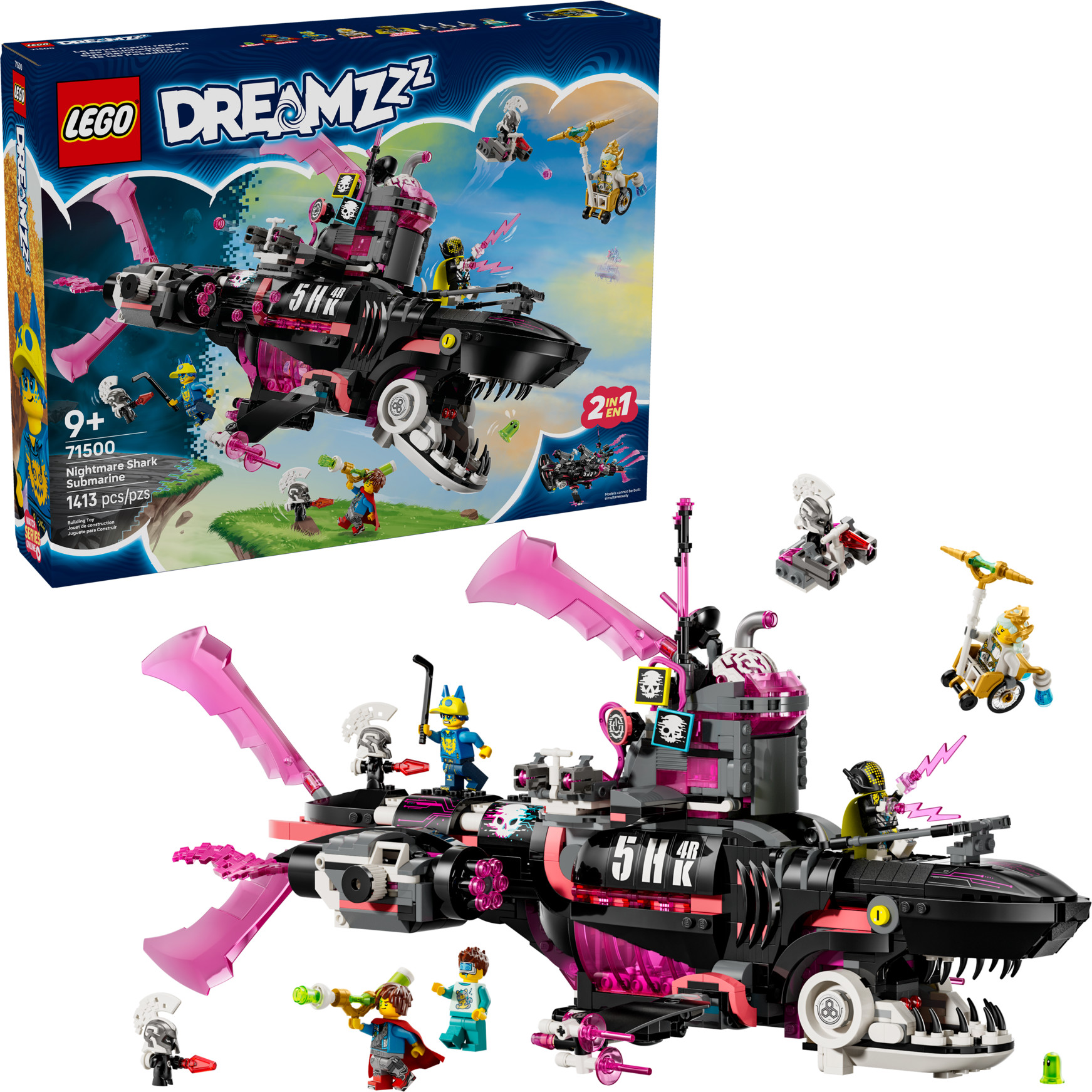 Конструктор LEGO 71500 Dreamzzz Страхітливий підводний човен Акула LEGO - купити в Україні
