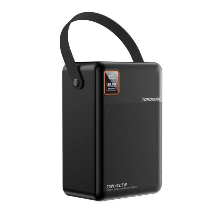 Зовнішній портативний акумулятор Topomax Travel Series 80000mAh Black