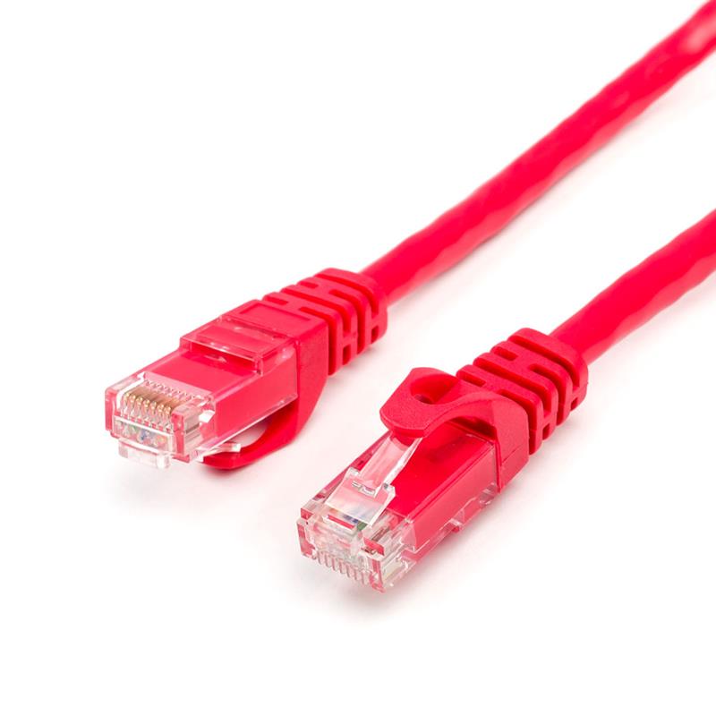 Патч-корд Atcom RJ45, Cat.6, 0.5 m, mідь Red мідь