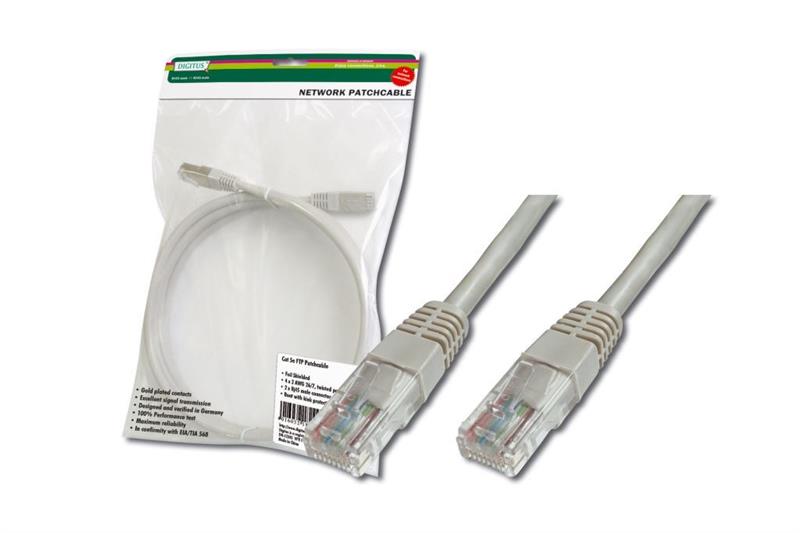 Патч-корд Digitus DK-1511-020 Dark Gray cat.5e, UTP, 2м, AWG 26/7, PVC