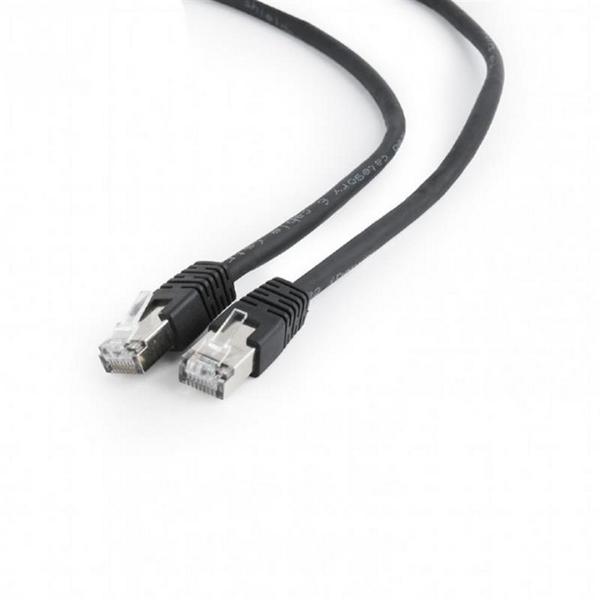 Патч-корд Cablexpert PP6-0.5M Black FTP, литий, 50u штекер з защіпкою