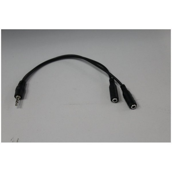 Аудіо-кабель Atcom mini-jack 3.5(тато)2xmini-jack 3.5(тато), 0,1m Black