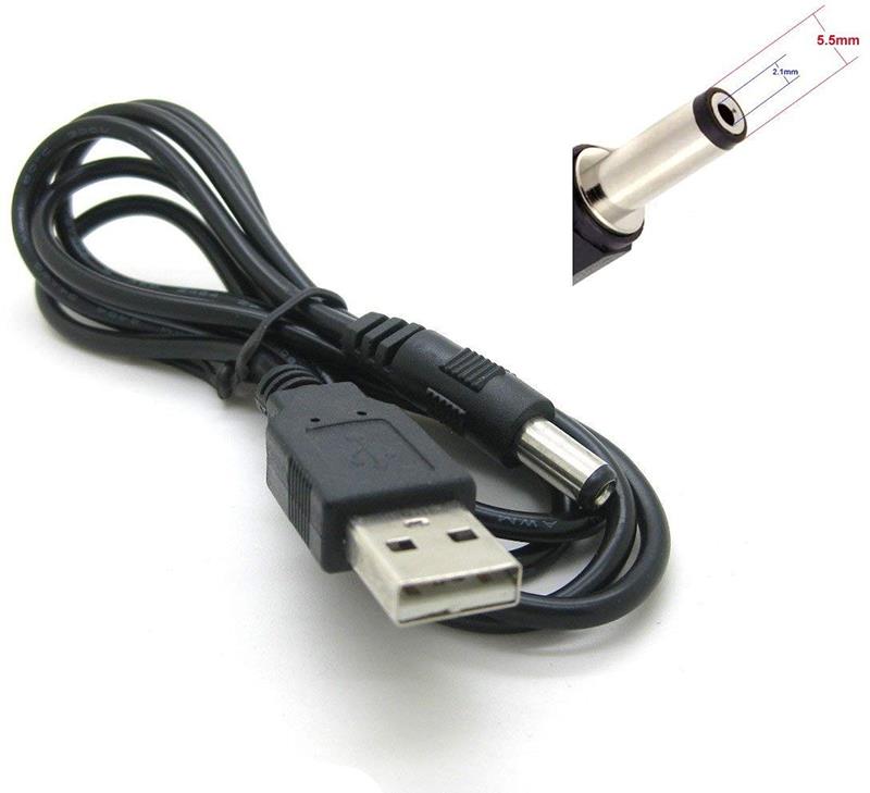 Кабель живлення для роутера PowerPlant CA911356 1.5m USB (тато) - DC (тато) Black