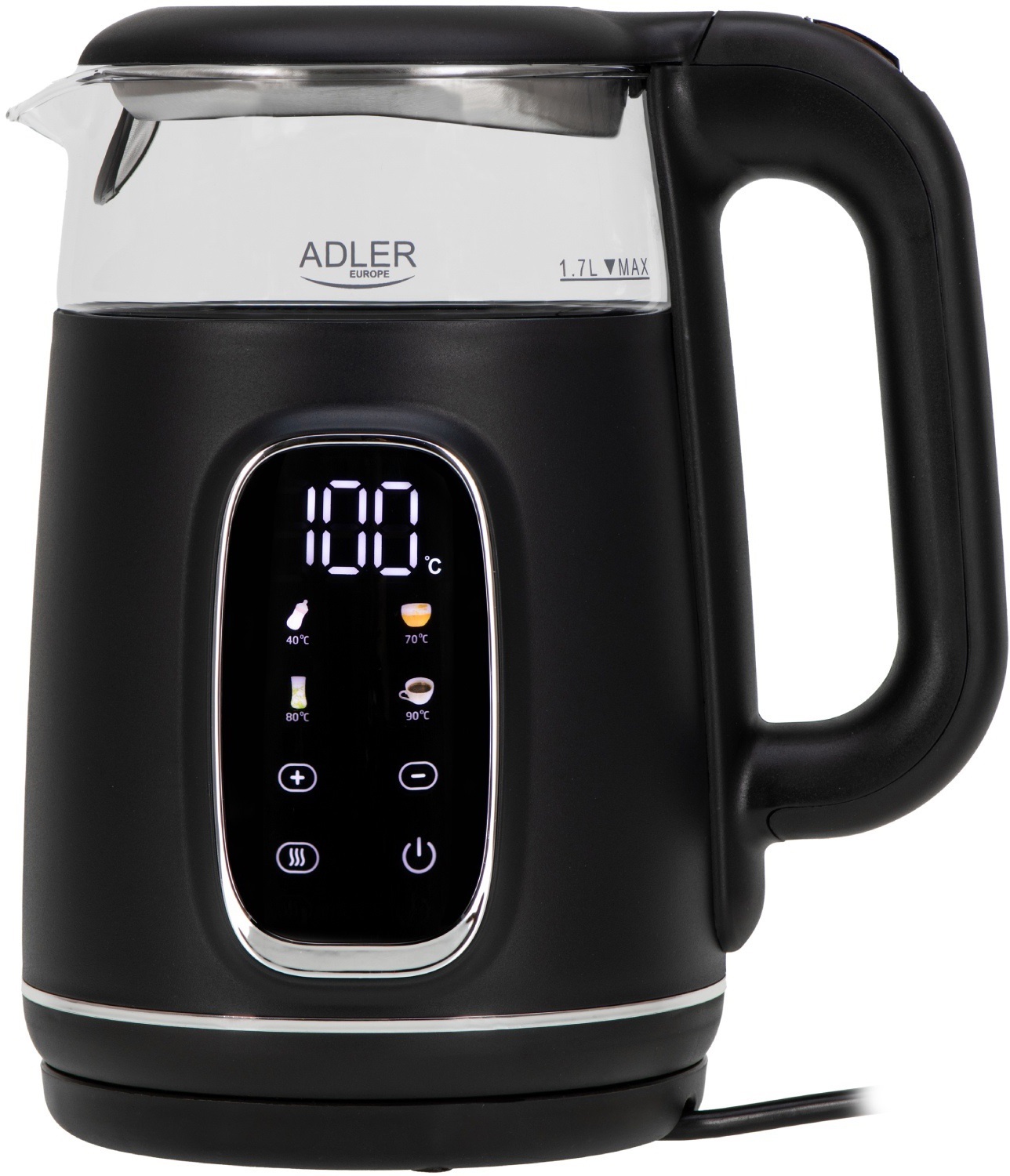 Електрочайник Adler AD 1305 Black Silver