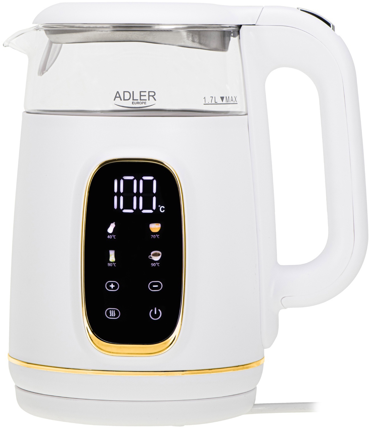 Електрочайник Adler AD 1305 White Gold