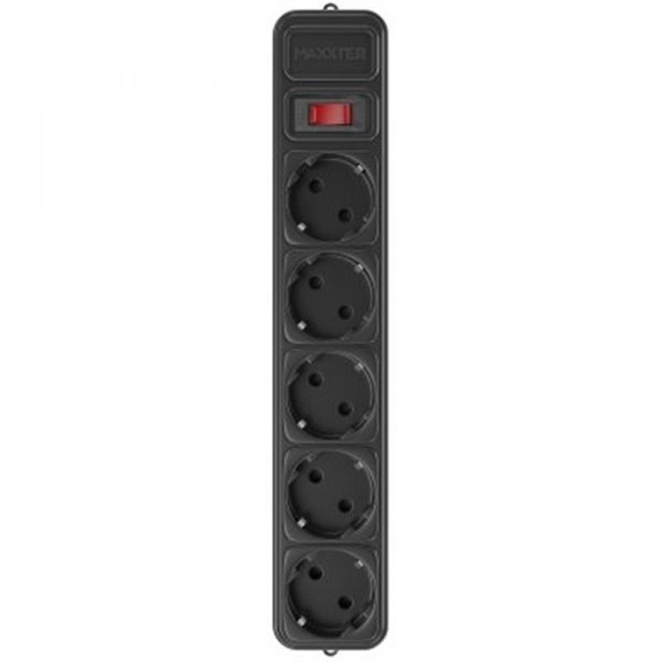 Мережевий фільтр Maxxter SPM5-G-6B Black 5 розеток 1.8м