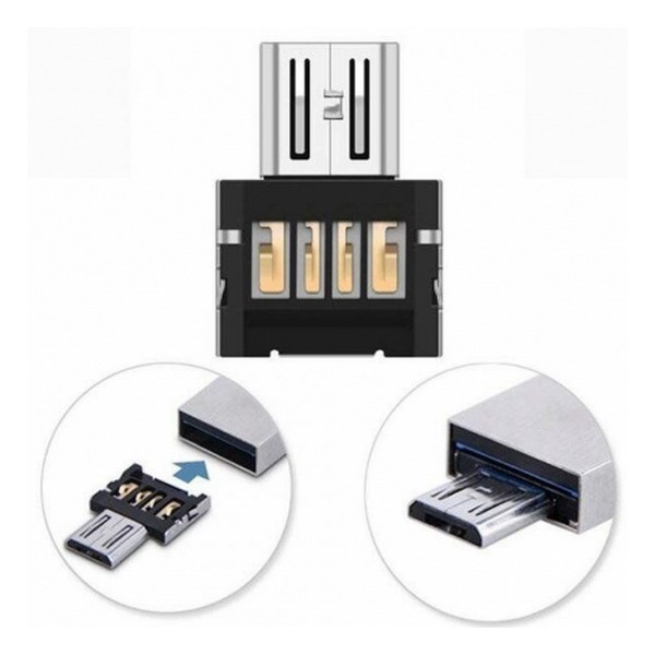 Перехідник Lapara LA-OTG-microUSB USB (мама) - microUSB (тато) Black