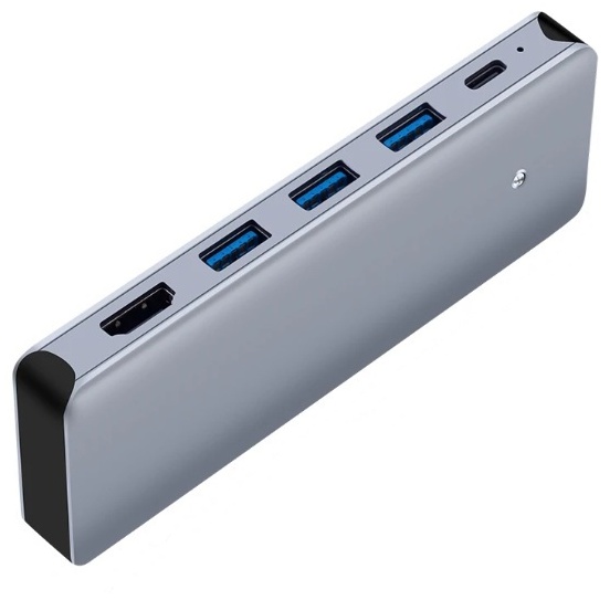 USB-хаб Fenvi 6-in-1 (FV-M26IN1) Type-C 3.1 Gray 1xType-C (100 Вт) / 3xUSB 3.0 / HDMI 4K / M.2 NVMe