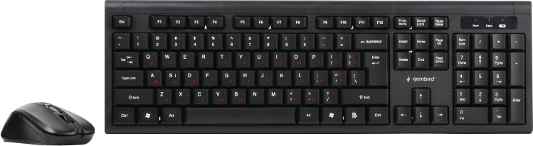 Комплект клавіатура та миша Gembird KBS-WM-03-UA Black (бездротовий)