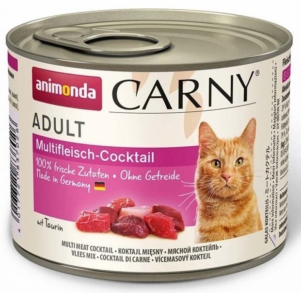 Корм вологий Carny Adult Multi Meat Cocktail для дорослих котів мультим ясний коктейль 200 г
