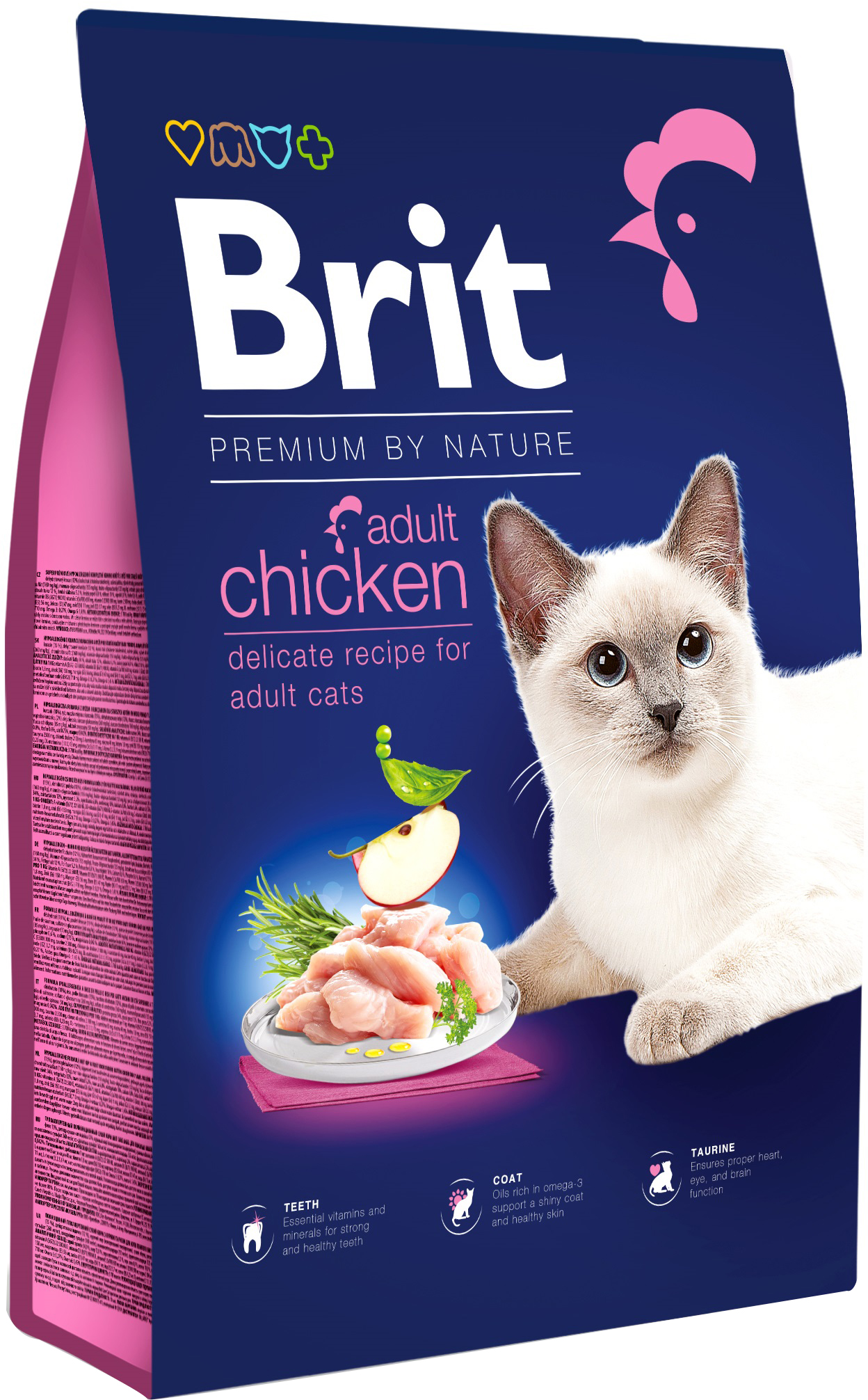 Корм сухий Brit Premium Cat by Nature Adult Chicken для дорослих котів з куркою 8 кг Brit - купити в Україні
