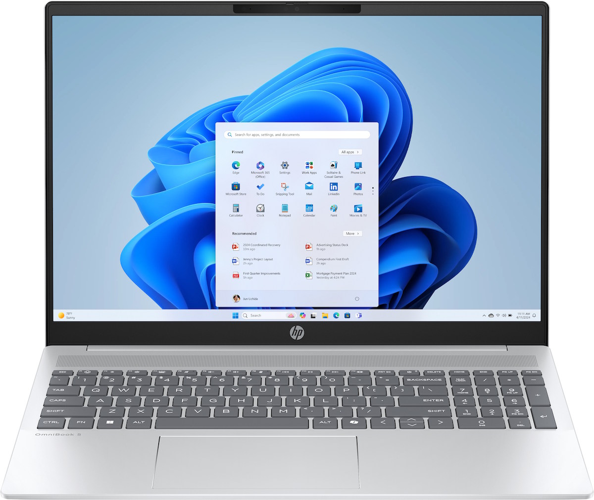 Ноутбук HP OmniBook 5 16-af1013ua (BV5W6EA) Glacier Silver