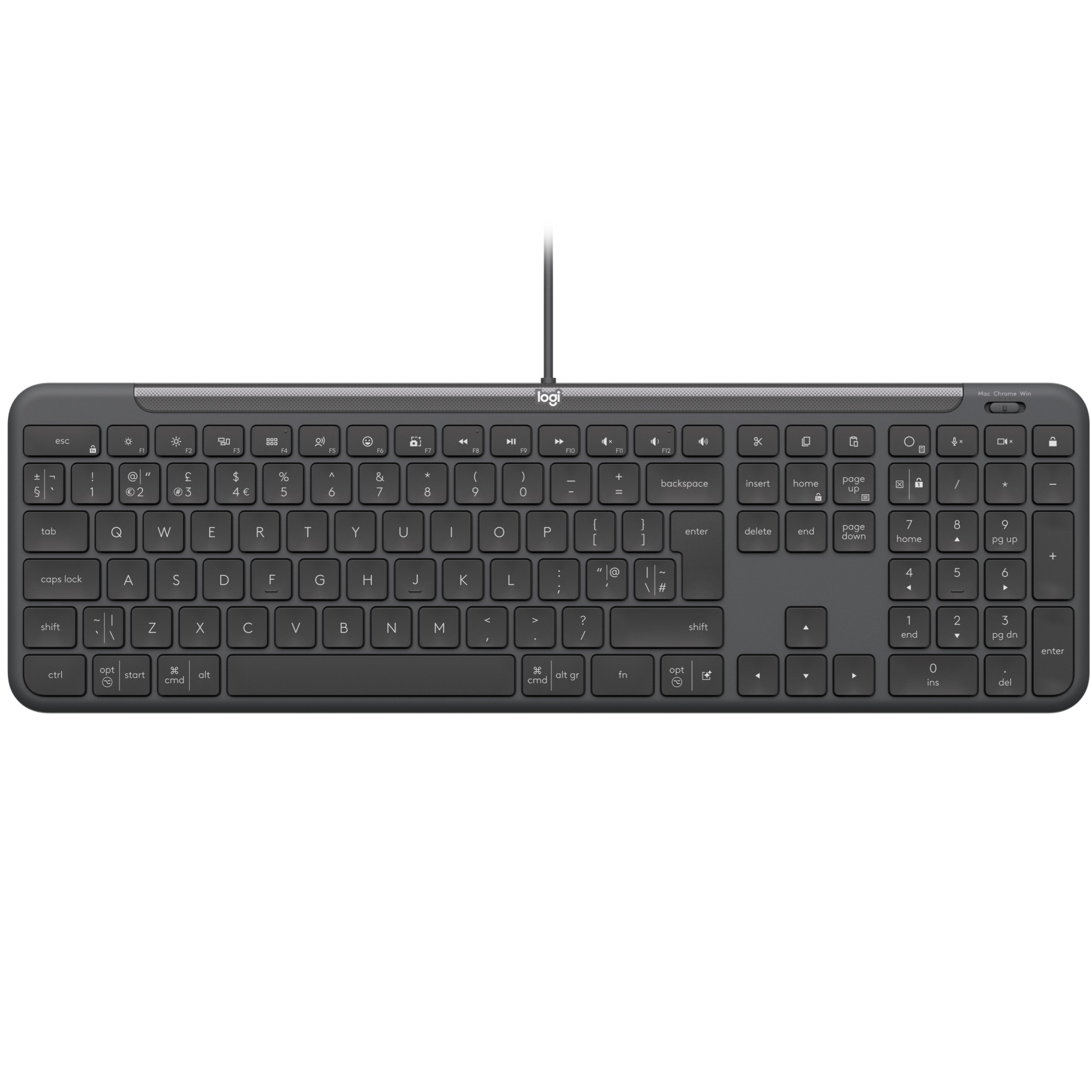 Клавіатура Logitech Signature Slim K620 Wired Keyboard for Business Graphite (920-013333)