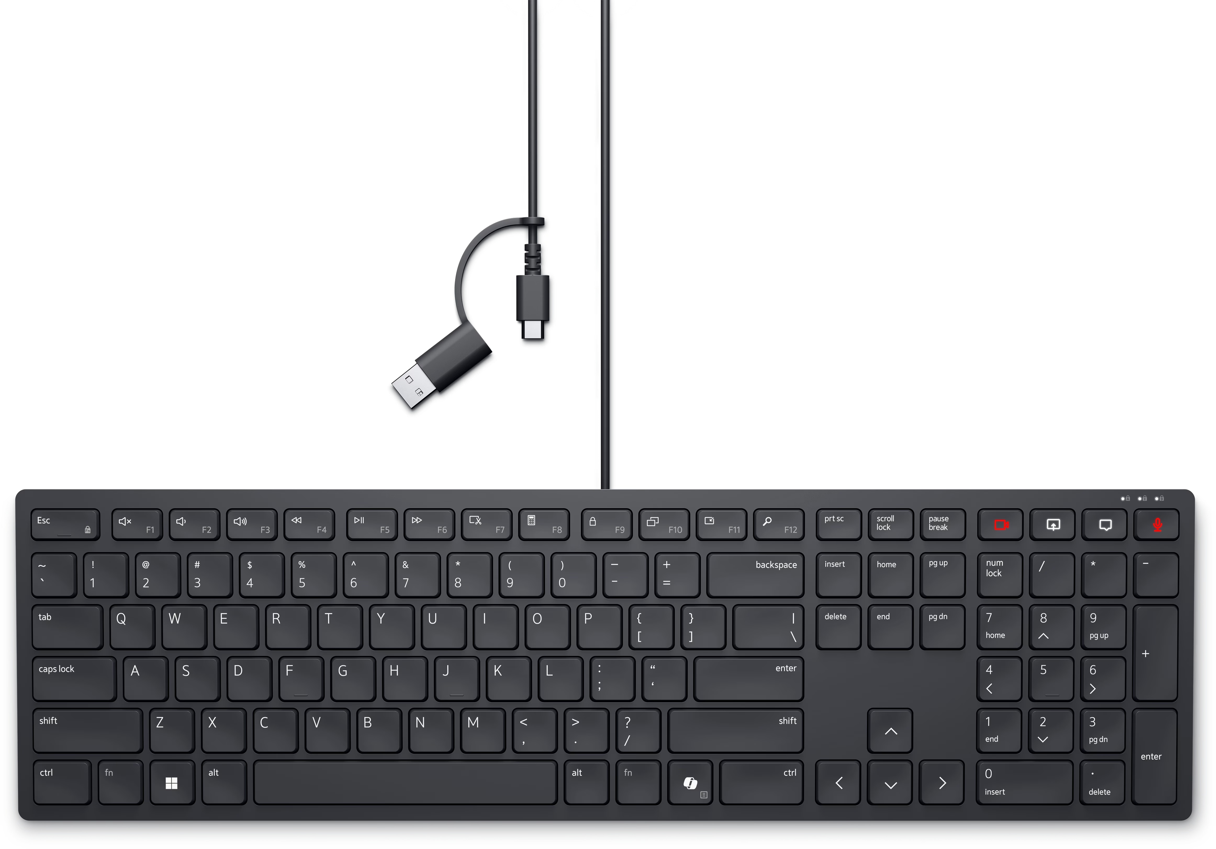 Клавіатура Dell Wired Collaboration Keyboard KB525C Black ENG/UKR