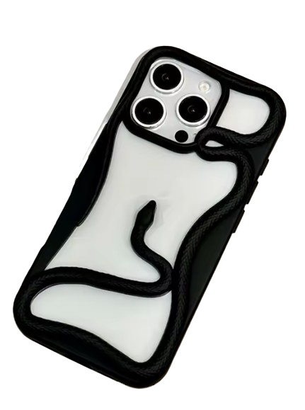 Чохол-накладка Infinity Silicone CaseFashion 3D Snake для Apple iPhone 14 Pro Black Infinity - купити в Україні