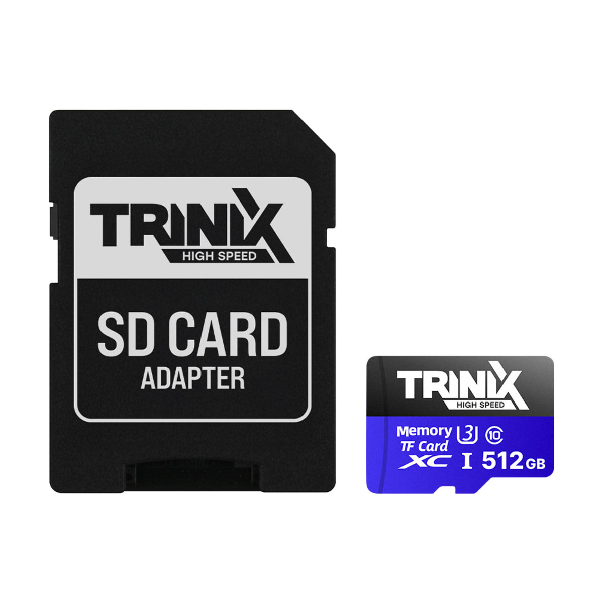 Карта памяті Trinix 512GB microSDXC U3 V30 A1 + SD-adapter (90-00038)