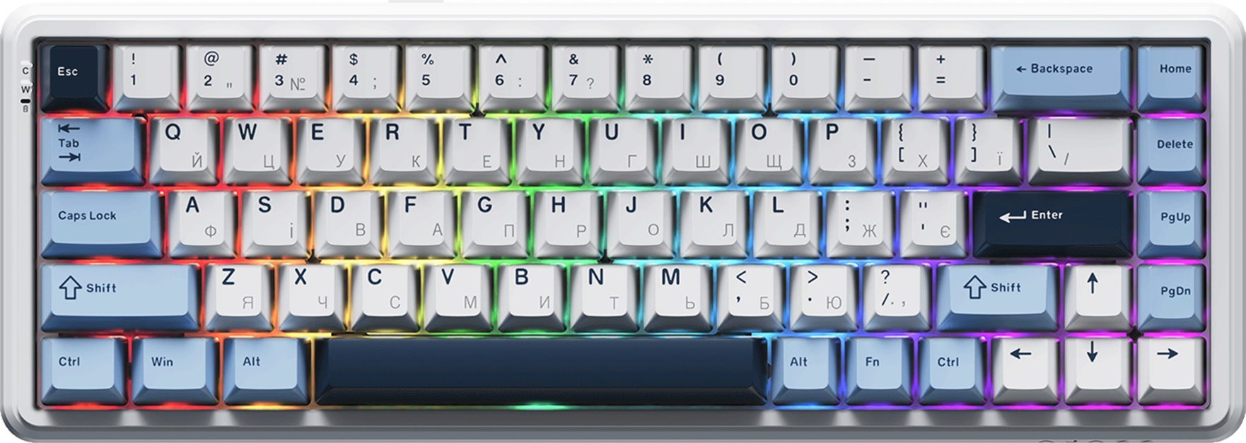 Клавіатура Ajazz AK680 MAX Magnetic Switch RGB Wireless White (AK680-M-BWD-A) Eng/Ukr