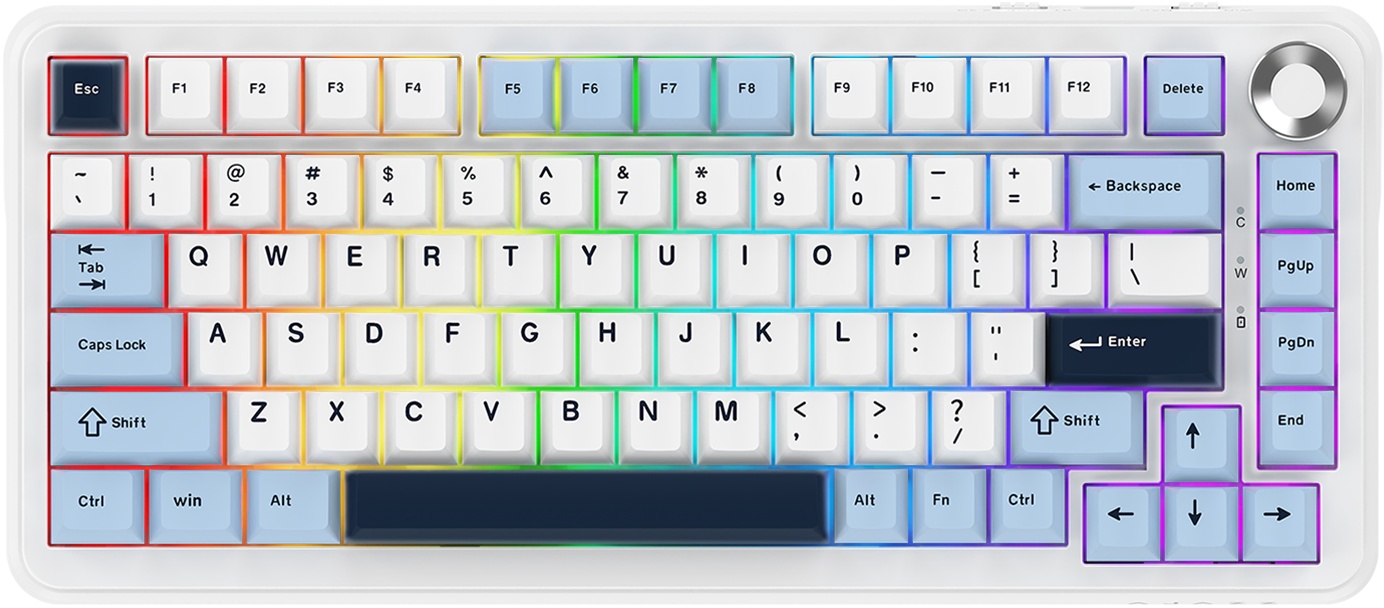 Клавіатура Ajazz AK820 MAX PLUS Daydream Switch RGB Wireless White (AK820MAX-DD-BWD) Eng/Ukr Ajazz - купити в Україні
