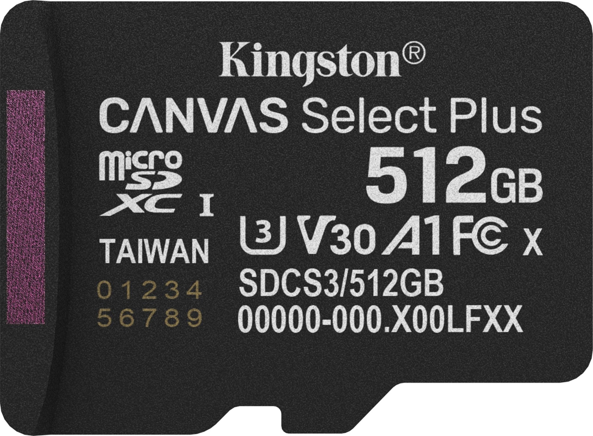 Карта памяті Kingston Canvas Select Plus Gen3 (SDCS3/512GBSP) 512GB microSDXC