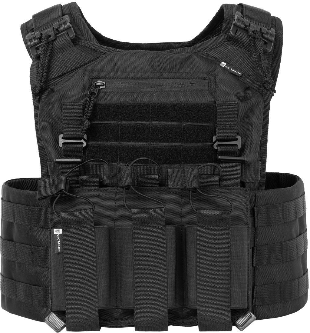 Плитоноска тактична з підсумками Vik-Tailor MOLLE Black 78154802 Vik-Tailor - купити в Україні