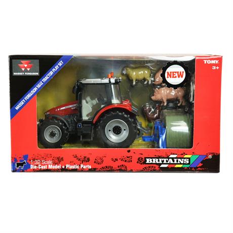 Ігровий набір Britains Модель трактора Massey Ferguson 5612 з вилами та фігурками 1: 32 (43205)