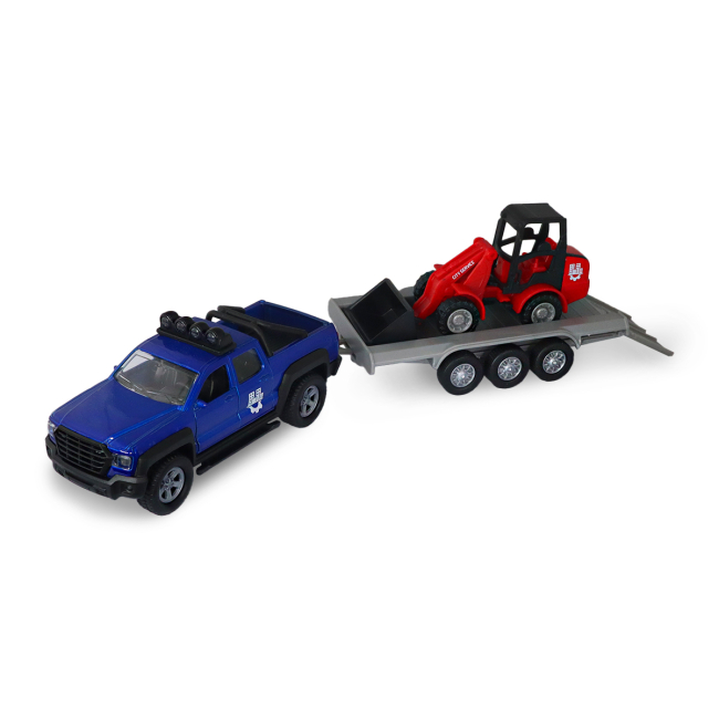 Ігровий набір TechnoDrive ПОЗАШЛЯХОВИК З ПРИЧІПОМ І НАВАНТАЖУВАЧЕМ