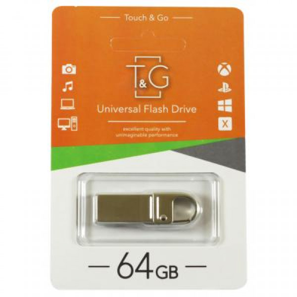 Флеш память T&amp;G 027 Metal Series TG027-64G Gold 64 GB USB 2.0
