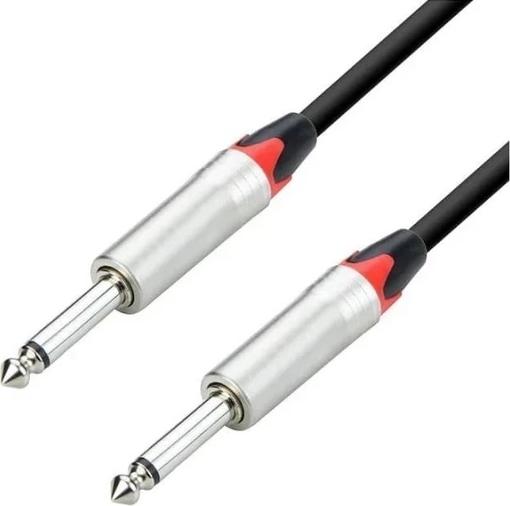 Аудіо-кабель ABCCABLS MA019L1 jack 6.3mm (тато)  -  jack 6.3 (тато) 1 m