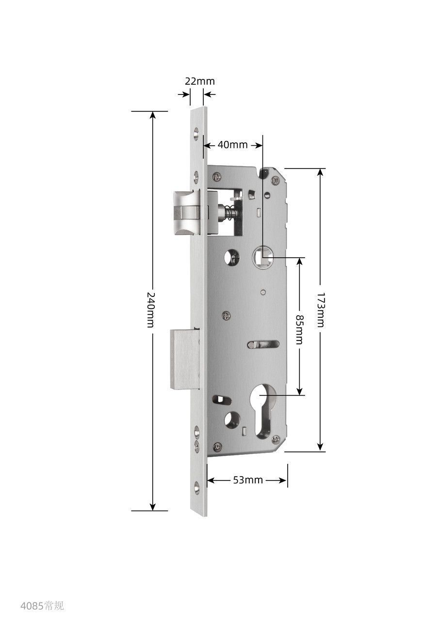 Розумний замок для дверей Seven Lock 4085 (врізна частина)