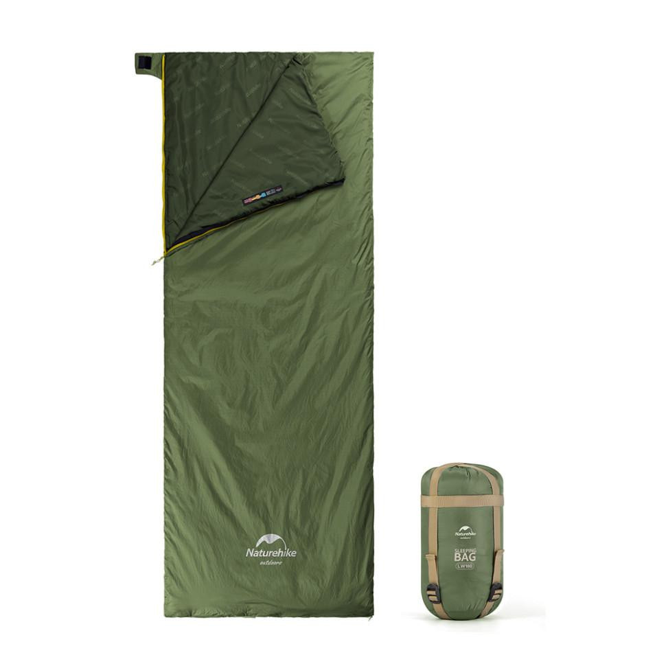 Спальний мішок Naturehike LW180 Mini NH21MSD04 Left M Dark Green (6975641884347) Naturehike - купити в Україні