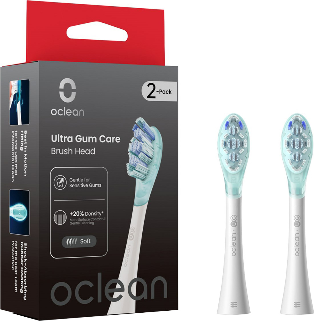 Насадка для електричної зубної щітки Oclean Ultra Gum Care White UG03 2 шт (6970810557008)
