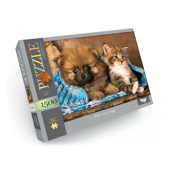 Пазл Danko Toys C1500-04-01-10 Пушистики 1500 елементів класичний