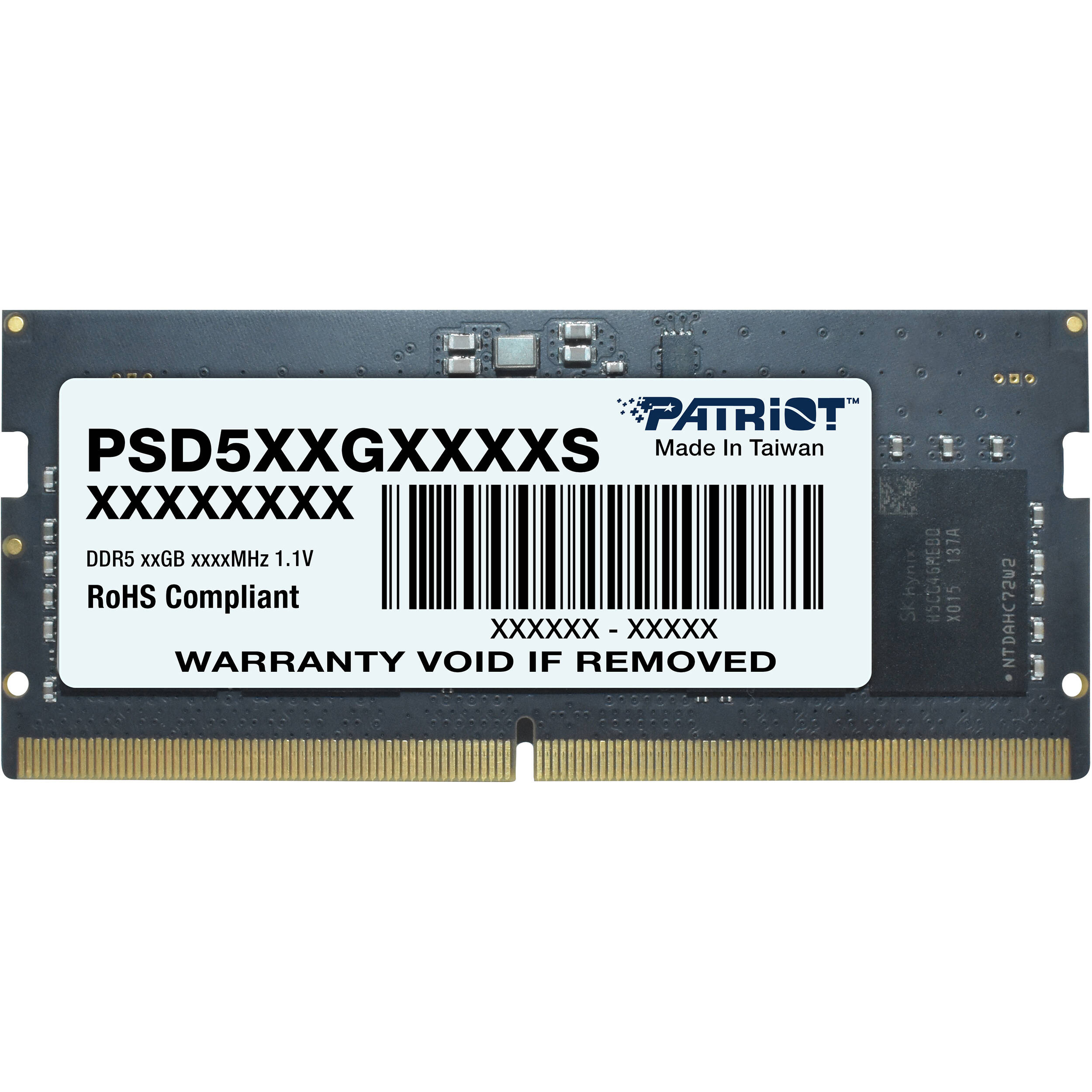 Оперативна память Patriot 32GB SO-DIMM DDR5 5600 MHz CL46 Signature Line (PSD532G56002S) Patriot - купити в Україні