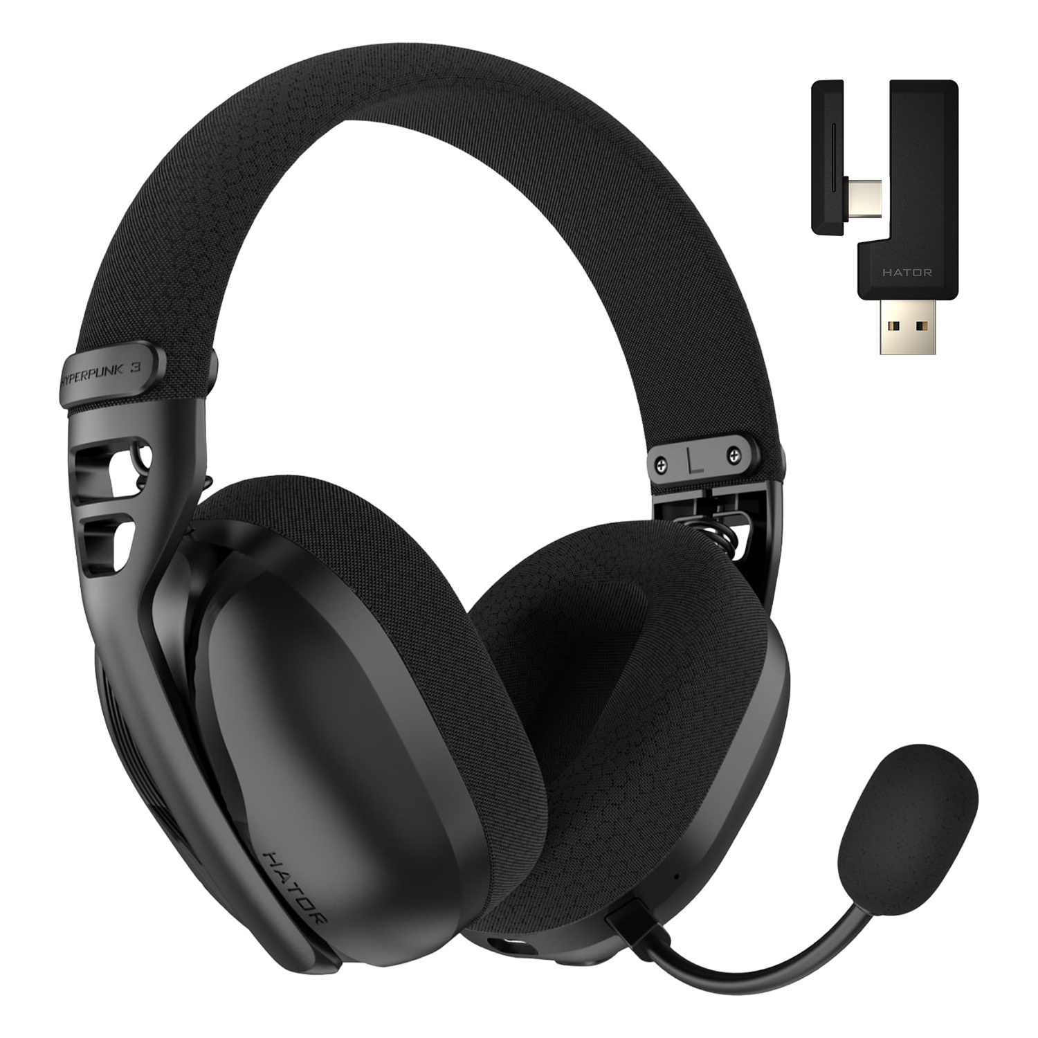 Накладні навушники Hator HYPERPUNK 3X Hi-Res wireless (ESH14) Black