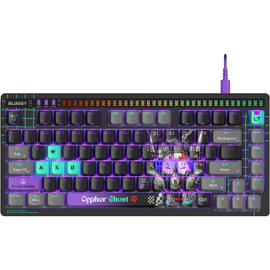 Клавіатура Bloody AT75 Alpha Optical Switch Cypher Ghost