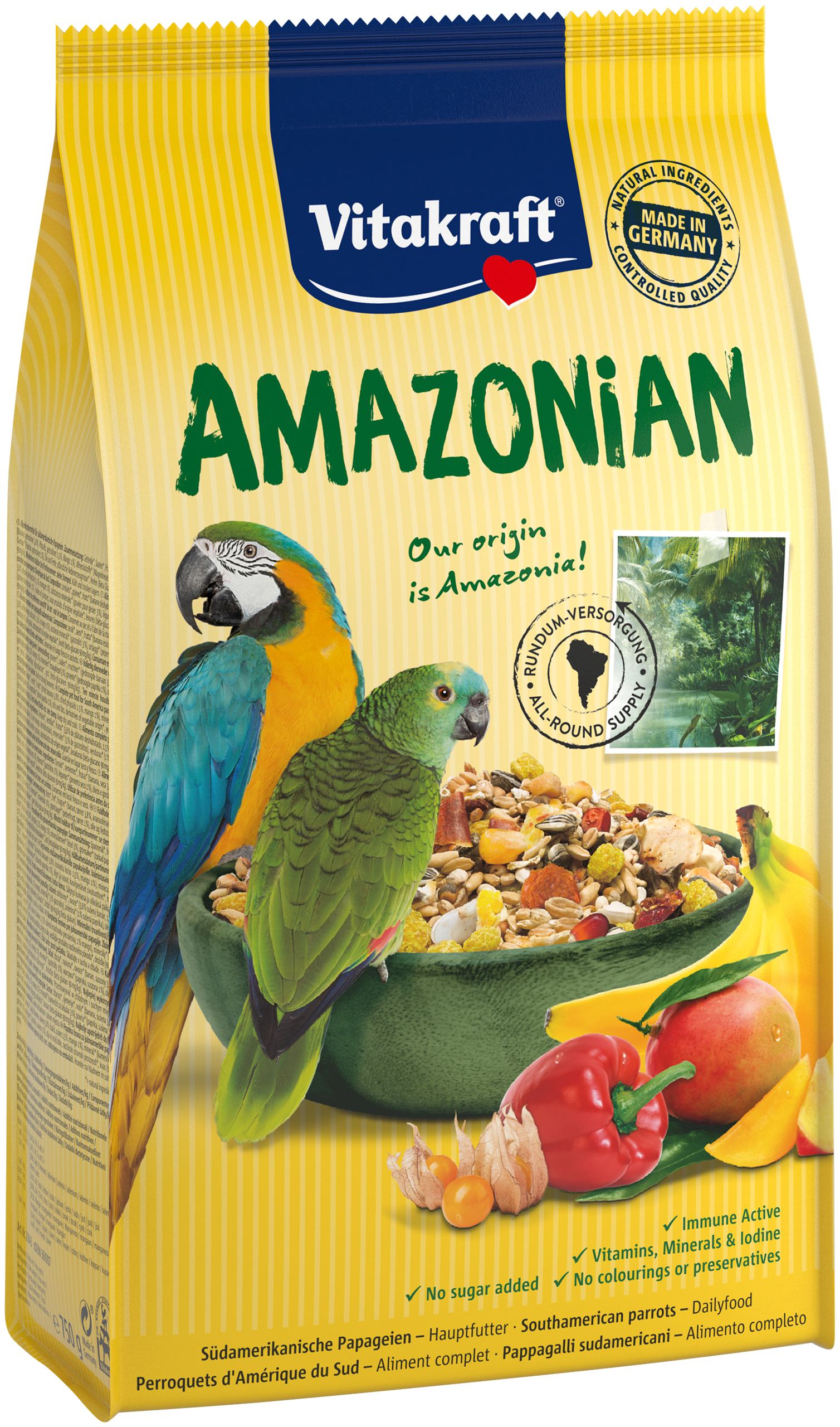 Корм Vitakraft Amazonian для великих амазонських папуг 750 г